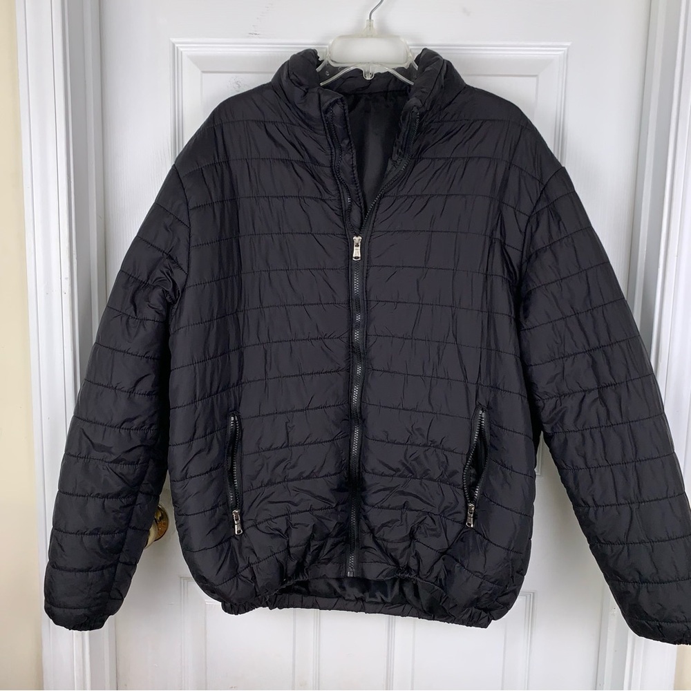 Black Puffer Large Lightweight